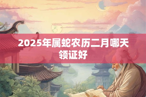 2025年属蛇农历二月哪天领证好 2025年属蛇农历二月哪天领证好
