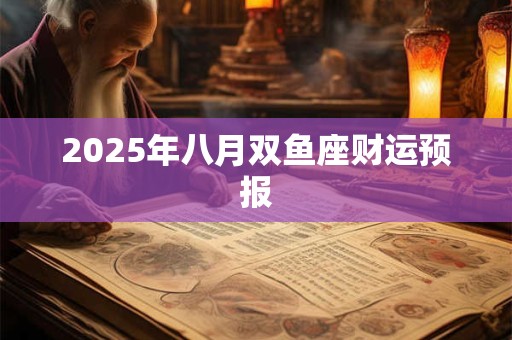 2025年八月双鱼座财运预报 2025年八月双鱼座财运预报