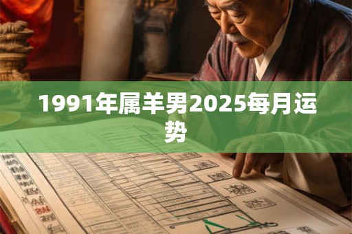 1991年属羊男2025每月运势