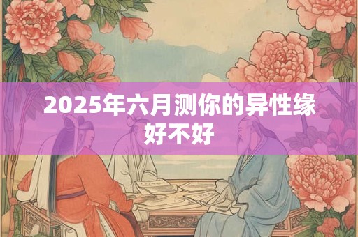 2025年六月测你的异性缘好不好