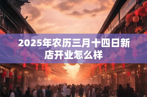 2025年农历三月十四日新店开业怎么样 2025年农历三月十四日新店开业怎么样