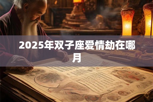 2025年双子座爱情劫在哪月