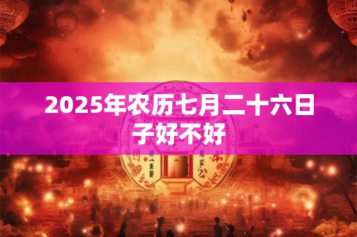 2025年农历七月二十六日子好不好 2025年农历七月二十六日子好不好