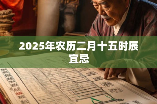2025年农历二月十五时辰宜忌 2025年农历二月十五时辰宜忌