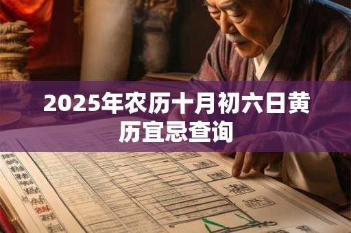 2025年农历十月初六日黄历宜忌查询 2025年农历十月初六日黄历宜忌查询