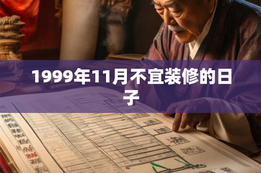 1999年11月不宜装修的日子 1999年11月不宜装修的日子