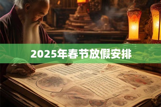 2025年春节放假安排 2025年春节放假安排