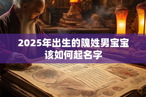 2025年出生的隗姓男宝宝该如何起名字 2025年出生的隗姓男宝宝该如何起名字