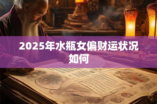 2025年水瓶女偏财运状况如何 2025年水瓶女偏财运状况如何