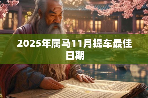 2025年属马11月提车最佳日期