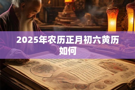 2025年农历正月初六黄历如何 2025年农历正月初六黄历如何