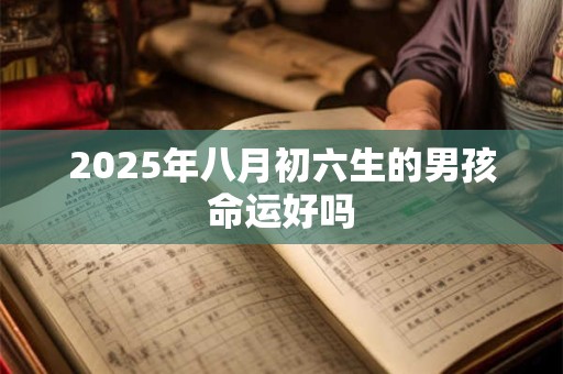 2025年八月初六生的男孩命运好吗 2025年八月初六生的男孩命运好吗