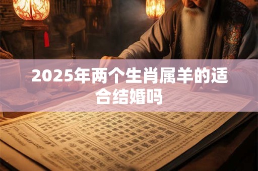 2025年两个生肖属羊的适合结婚吗 2025年两个生肖属羊的适合结婚吗