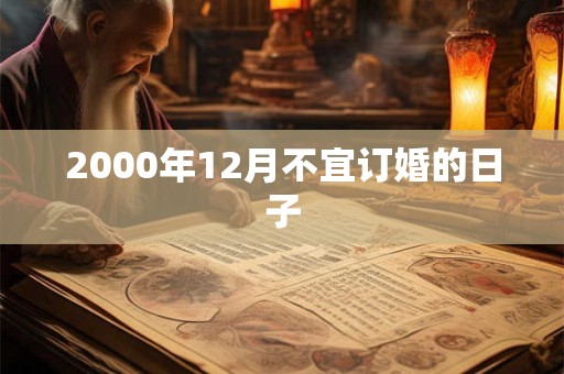 2000年12月不宜订婚的日子 2000年12月不宜订婚的日子