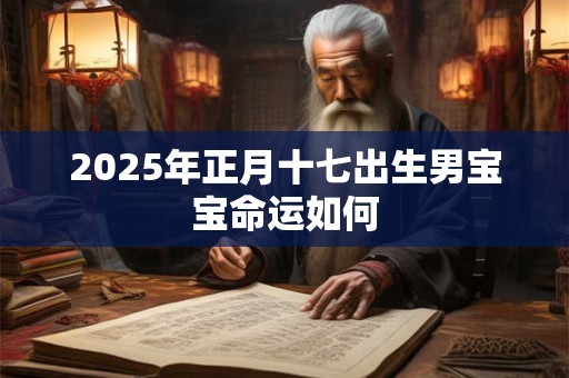 2025年正月十七出生男宝宝命运如何