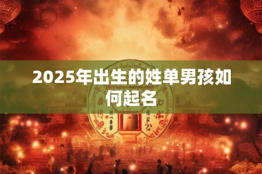 2025年出生的姓单男孩如何起名 2025年出生的姓单男孩如何起名