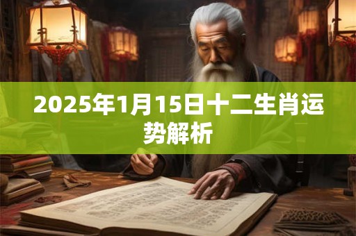 2025年1月15日十二生肖运势解析
