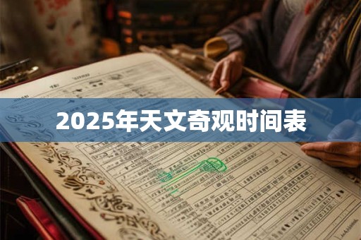 2025年天文奇观时间表 2025年天文奇观时间表