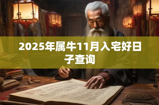 2025年属牛11月入宅好日子查询