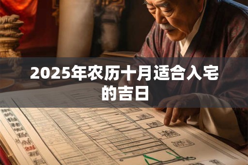 2025年农历十月适合入宅的吉日