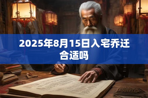 2025年8月15日入宅乔迁合适吗 2025年8月15日入宅乔迁合适吗