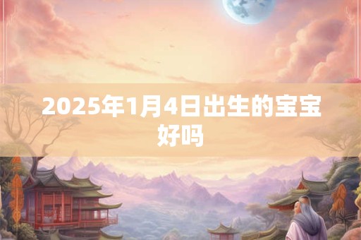 2026年1月4日出生的宝宝好吗