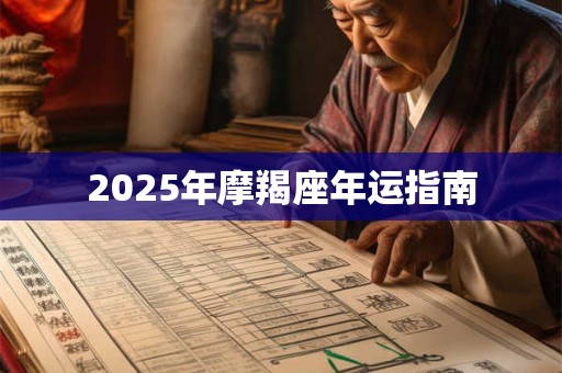 2025年摩羯座年运指南 2025年摩羯座年运指南