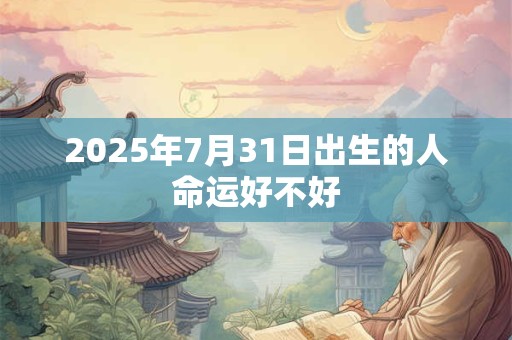 2025年7月31日出生的人命运好不好 2025年7月31日出生的人命运好不好