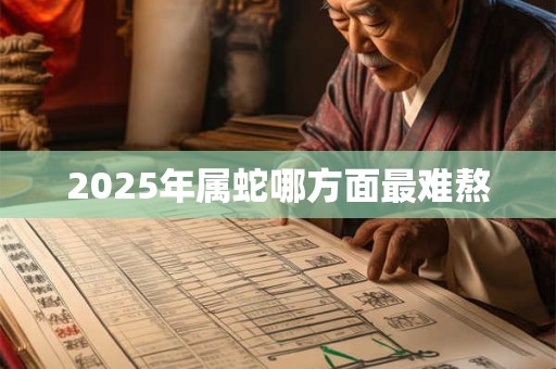 2025年属蛇哪方面最难熬