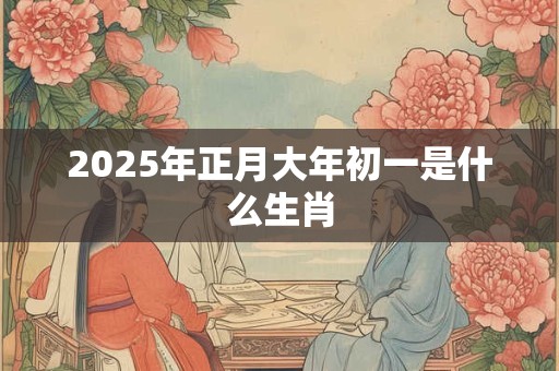 2025年正月大年初一是什么生肖 2025年正月大年初一是什么生肖