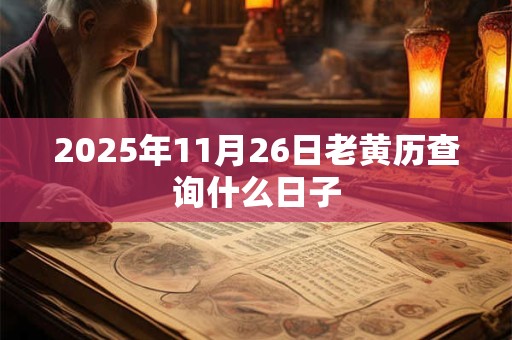 2025年11月26日老黄历查询什么日子 2025年11月26日老黄历查询什么日子