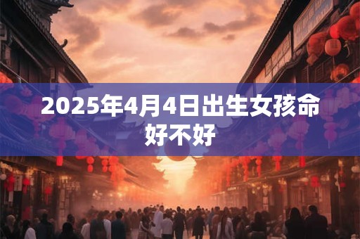 2025年4月4日出生女孩命好不好 2025年4月4日出生女孩命好不好
