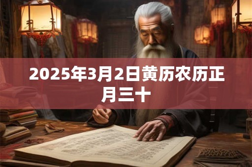2025年3月2日黄历农历正月三十