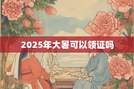 2025年大暑可以领证吗