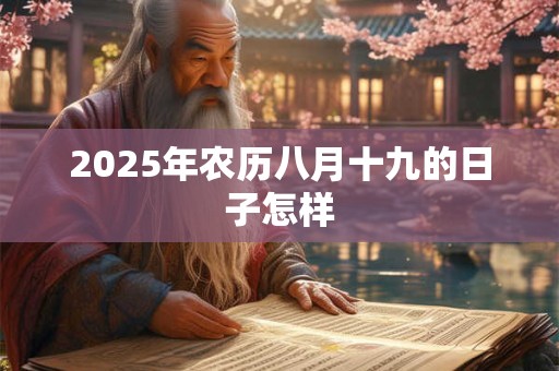 2025年农历八月十九的日子怎样 2025年农历八月十九的日子怎样