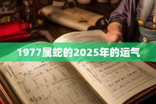 1977属蛇的2025年的运气 1977属蛇的2025年的运气