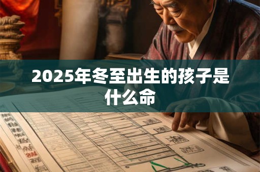 2025年冬至出生的孩子是什么命 2025年冬至出生的孩子是什么命