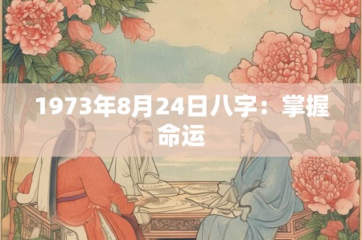 1973年8月24日八字：掌握命运