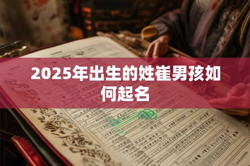 2025年出生的姓崔男孩如何起名 2025年出生的姓崔男孩如何起名