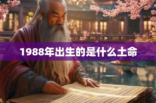 1988年出生的是什么土命 1988年出生的是什么土命