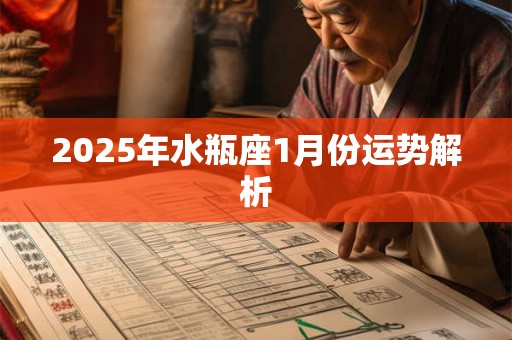 2026年水瓶座1月份运势解析