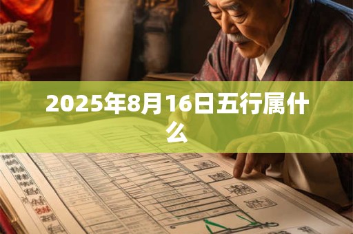 2025年8月16日五行属什么 2025年8月16日五行属什么
