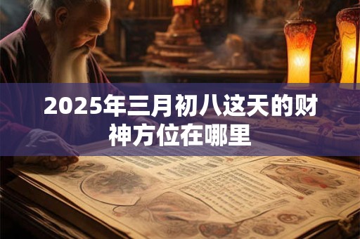 2025年三月初八这天的财神方位在哪里 2025年三月初八这天的财神方位在哪里