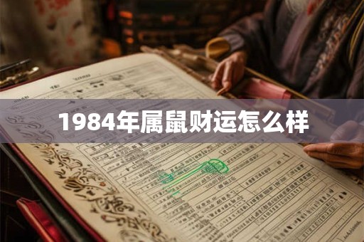 1984年属鼠财运怎么样 1984年属鼠财运怎么样