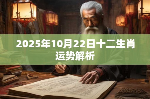 2025年10月22日十二生肖运势解析 2025年10月22日十二生肖运势解析
