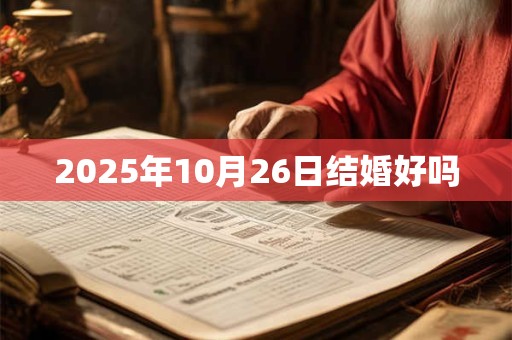 2025年10月26日结婚好吗 2025年10月26日结婚好吗