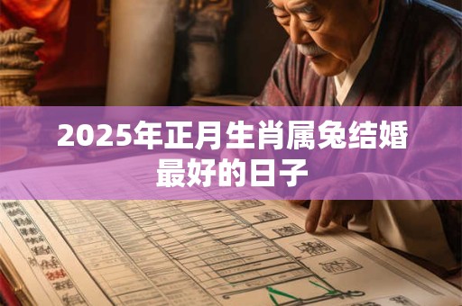 2025年正月生肖属兔结婚最好的日子