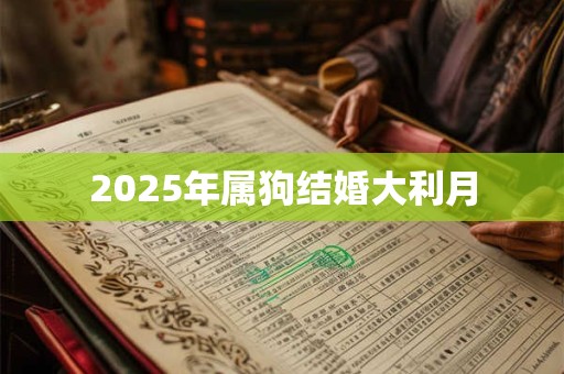 2025年属狗结婚大利月 2025年属狗结婚大利月