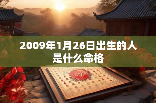2009年1月26日出生的人是什么命格 2009年1月26日出生的人是什么命格
