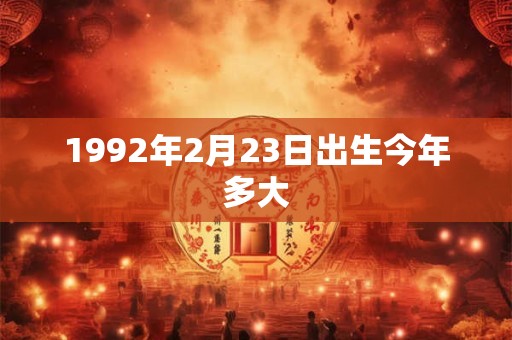 1992年2月23日出生今年多大 1992年2月23日出生今年多大